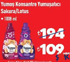 YUMOŞ KONSANTRE YUMUŞATICI 1008 ML fiyat ve kampanya bilgisi